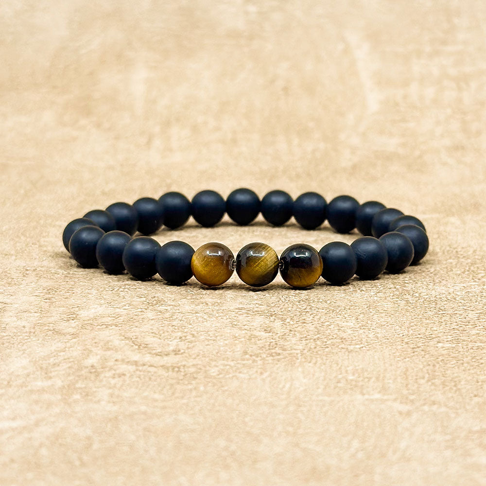 Bracelet Oeil de tigre & Agate